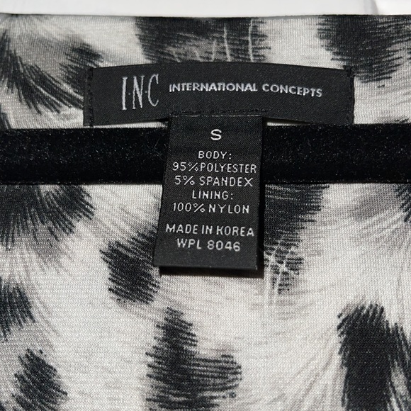 INC size Small gray/black animal print dress size small - Picture 7 of 8